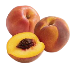 Organic Peaches, Yellow (VF 80/84, approx. 120 ct/cs, 1/2 cup, Tulare County, 25 Lb)